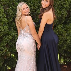 light pink sparkly prom dress!!